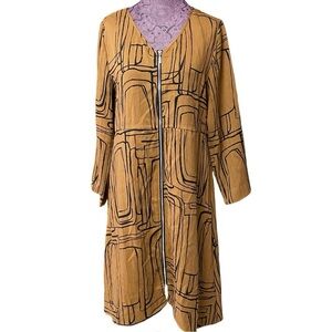 Liv By Habitat Clothes Sz M Brown Zip Front Cozy Dress